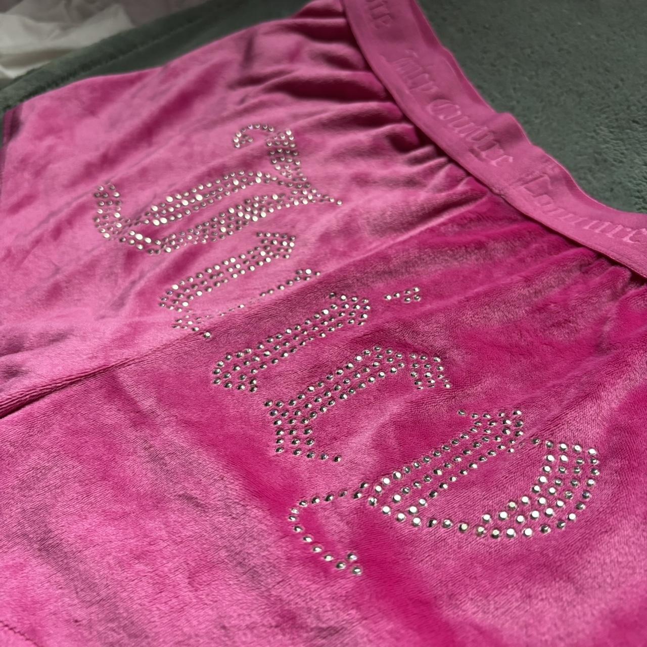 🩷Juicy Couture 2000s y2k hot pink velour rhinestone | Depop