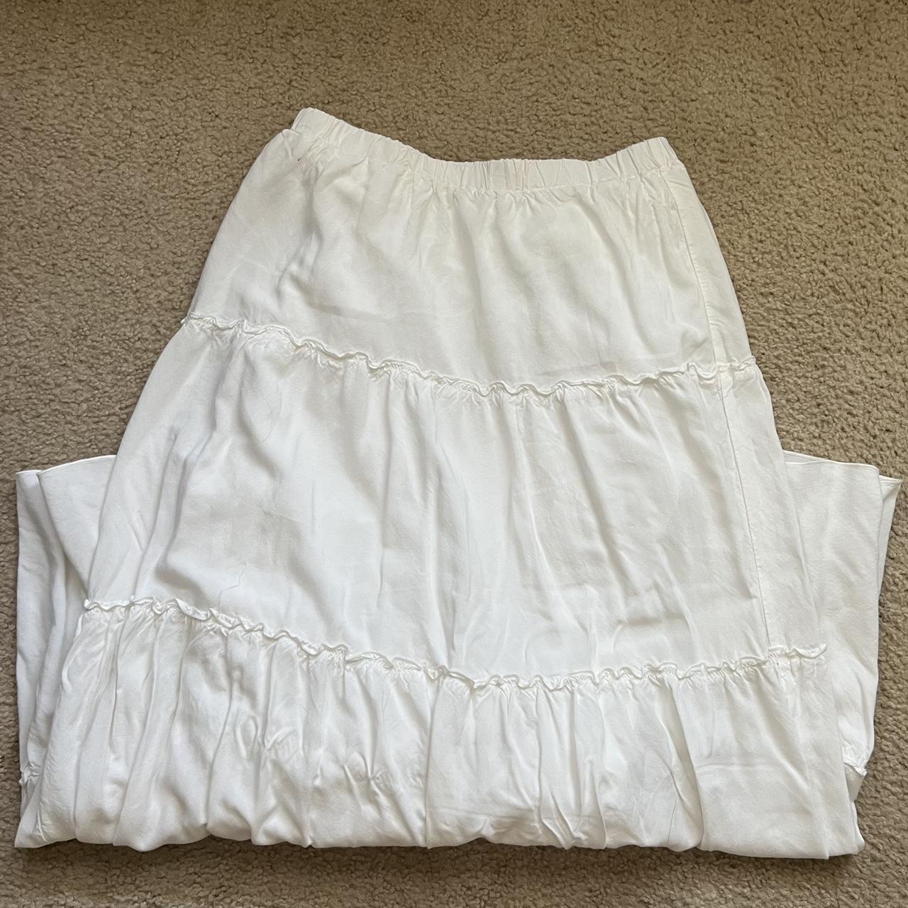 brandy melville white maxi skirt small... Depop