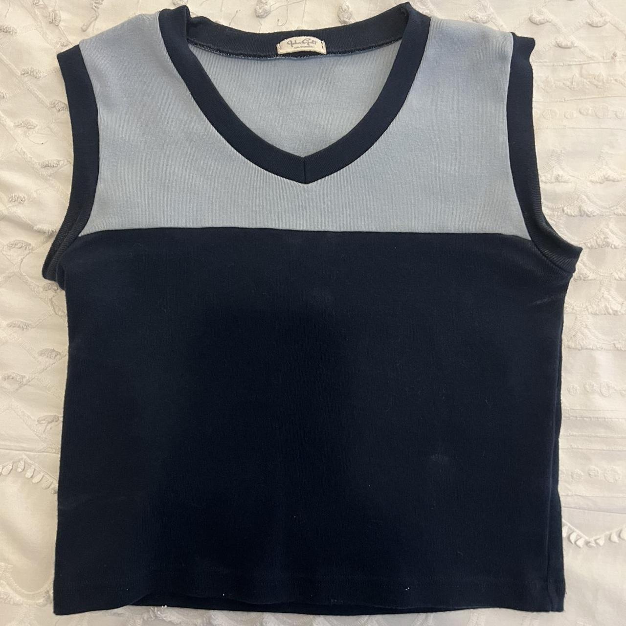 Brandy Melville Women's Blue Vest | Depop