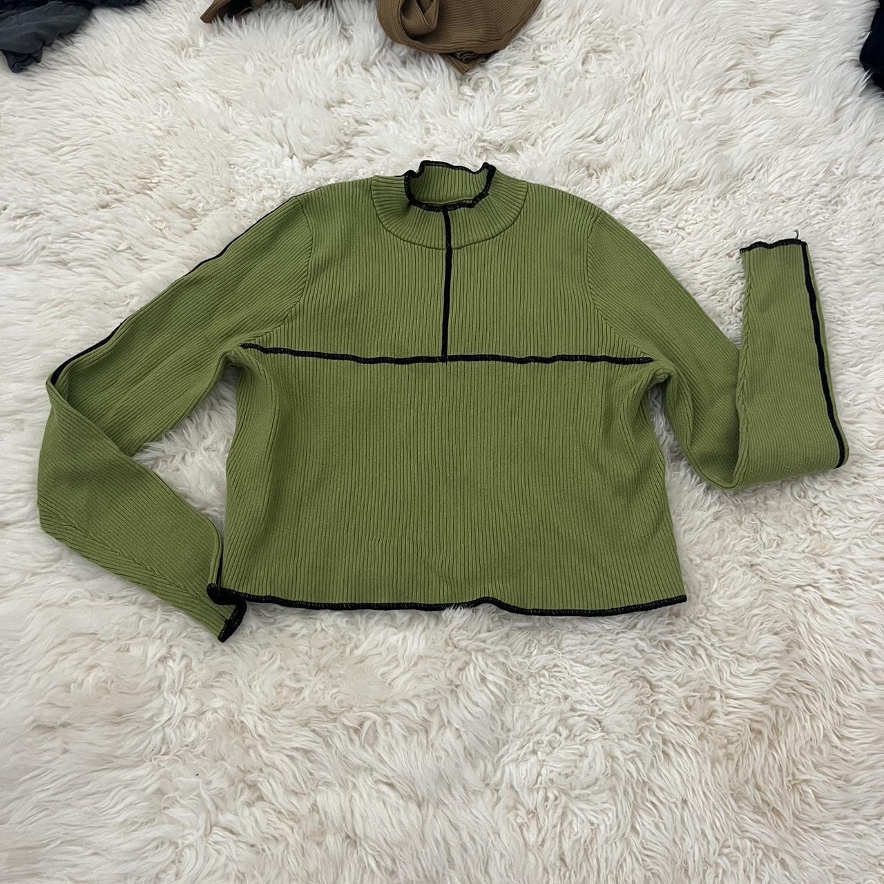 never worn green sweater its pretty thick. not like... - Depop
