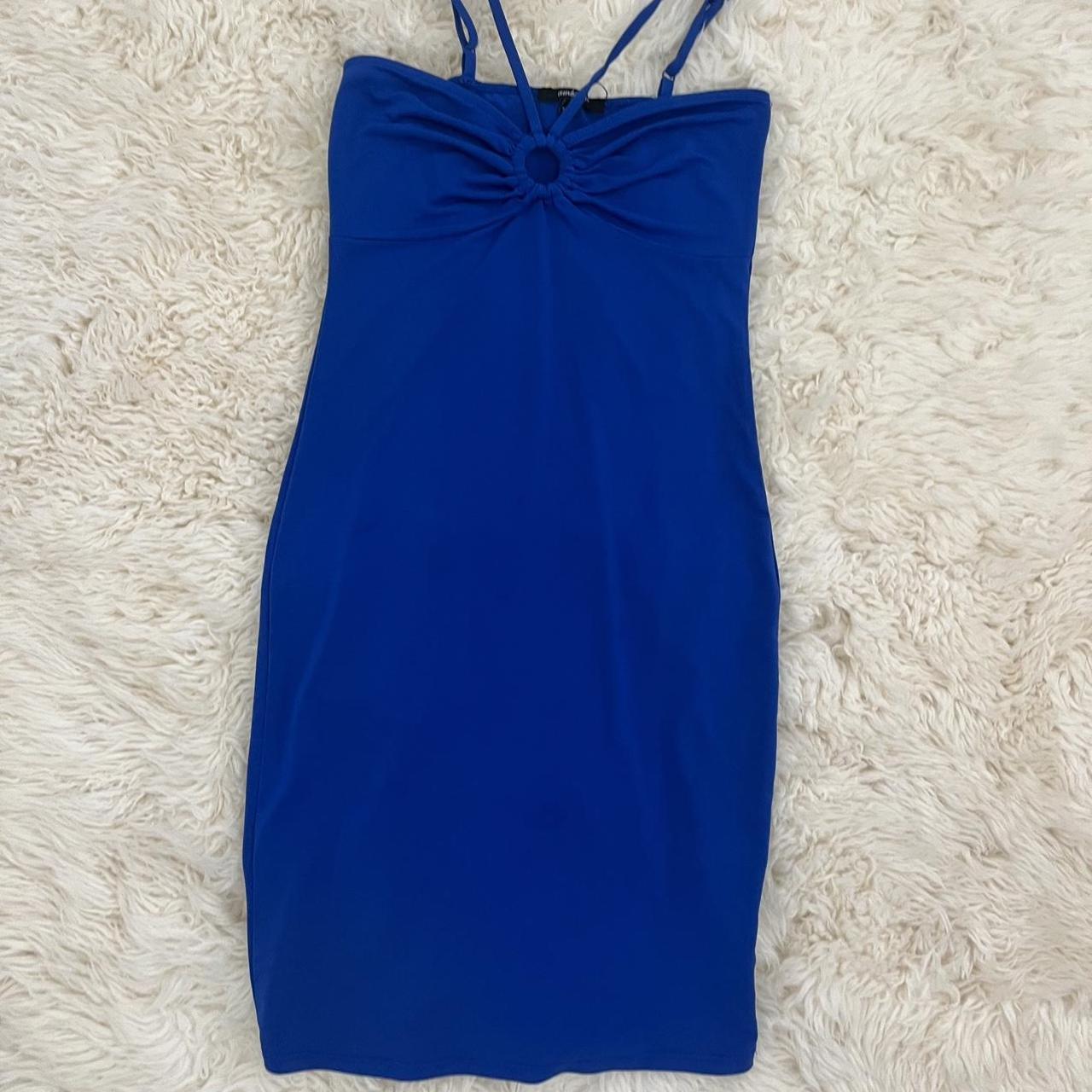 blue mini dress gorgeous color barely worn! #minidress - Depop