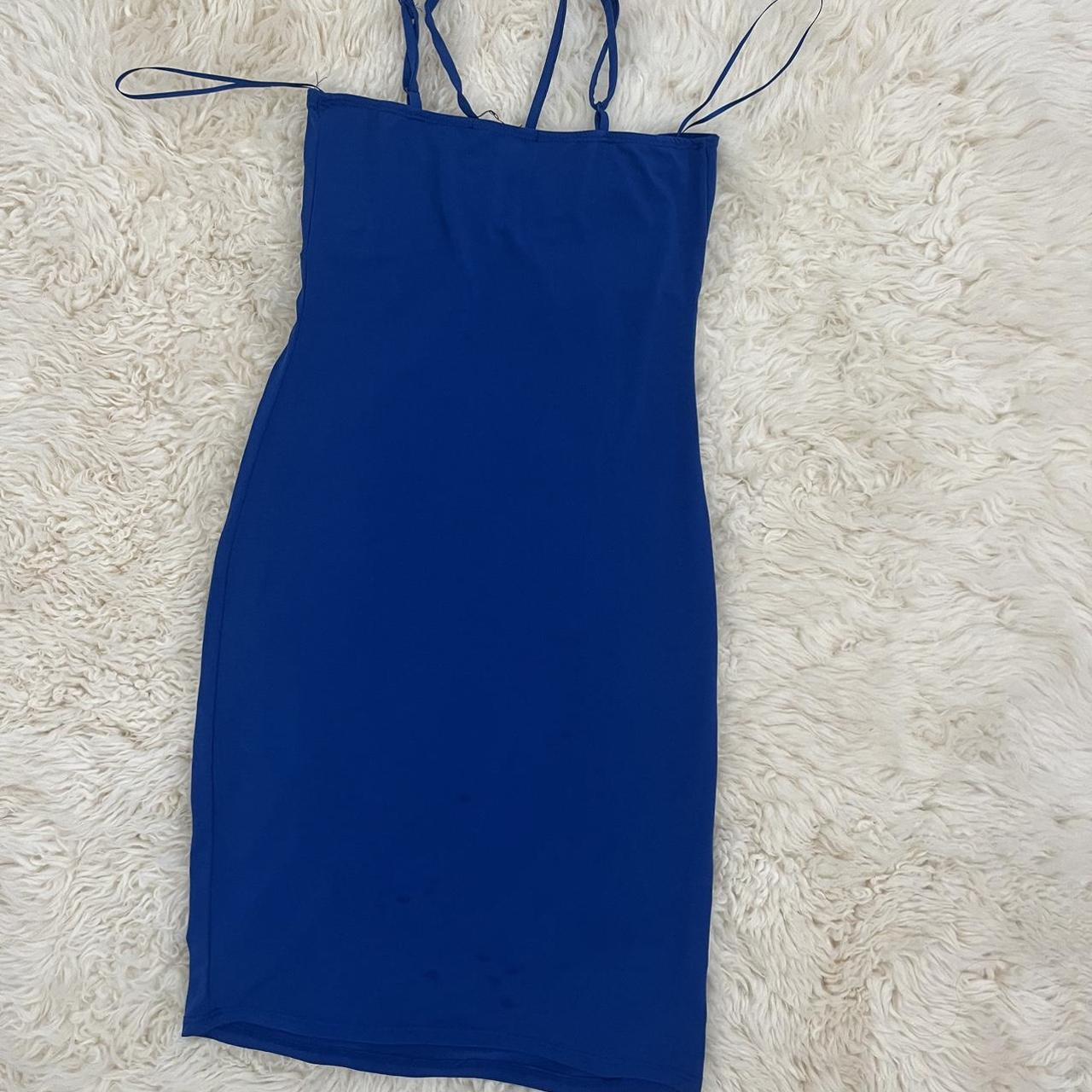 blue mini dress gorgeous color barely worn! #minidress - Depop