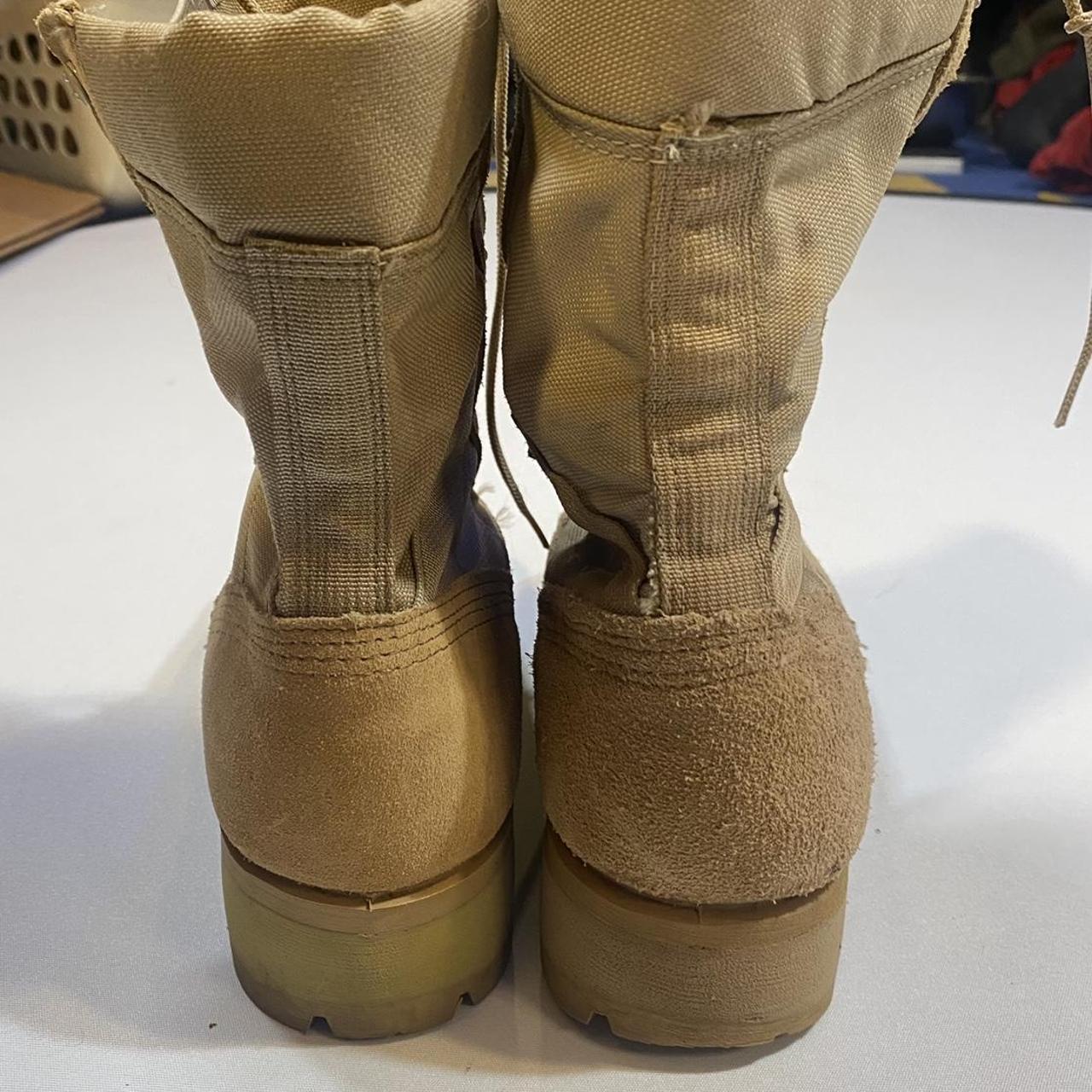 Tan Suede Leather Vintage Combat Boots. Lace to toe... - Depop