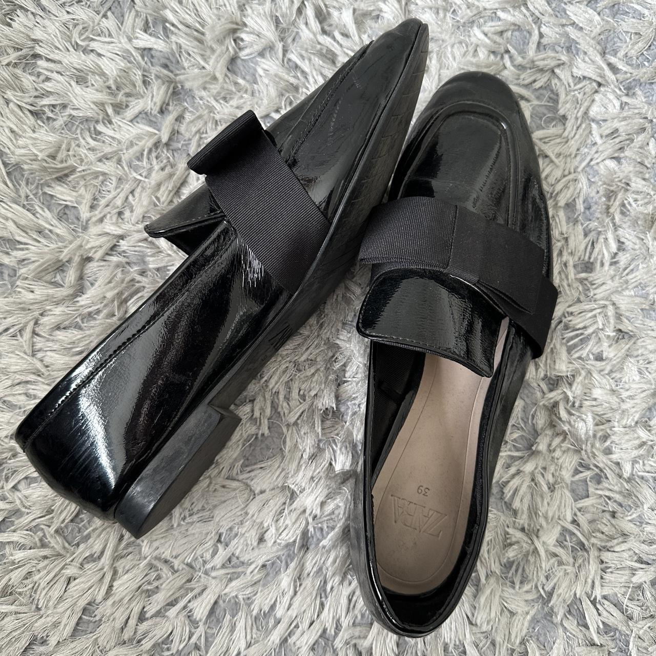 zara black flats