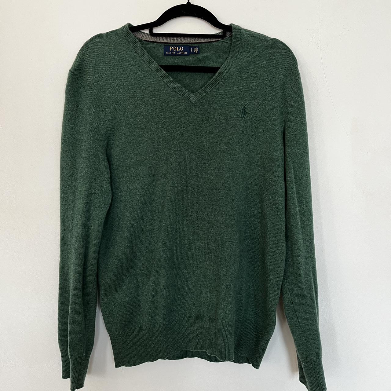 Polo Ralph Lauren green jumper worn twice - Depop