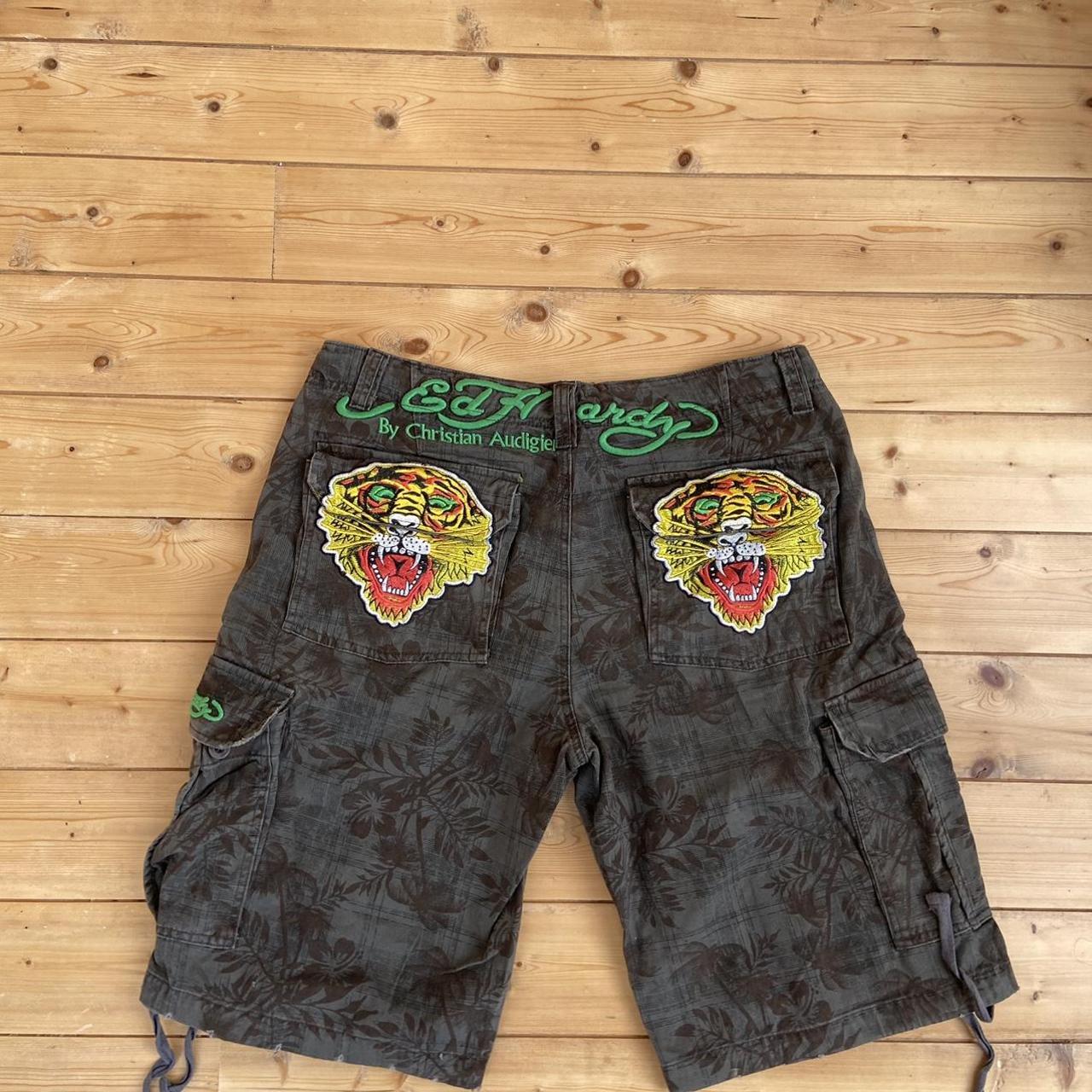 Ed Hardy Men's Brown Shorts | Depop