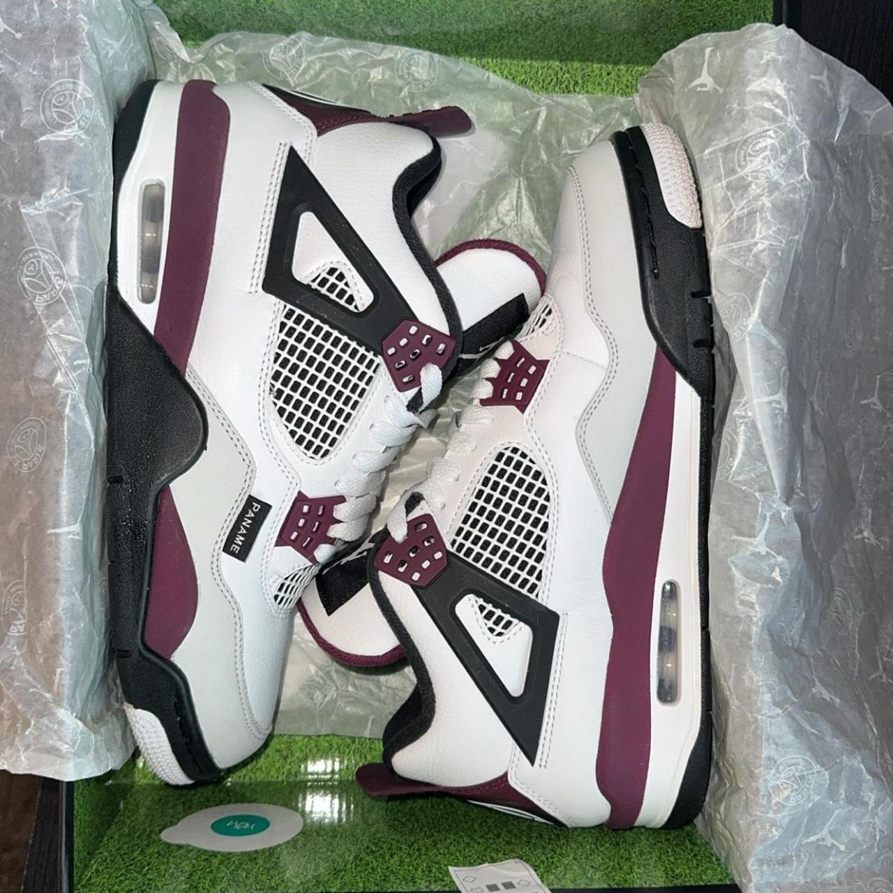 white and burgundy 4s