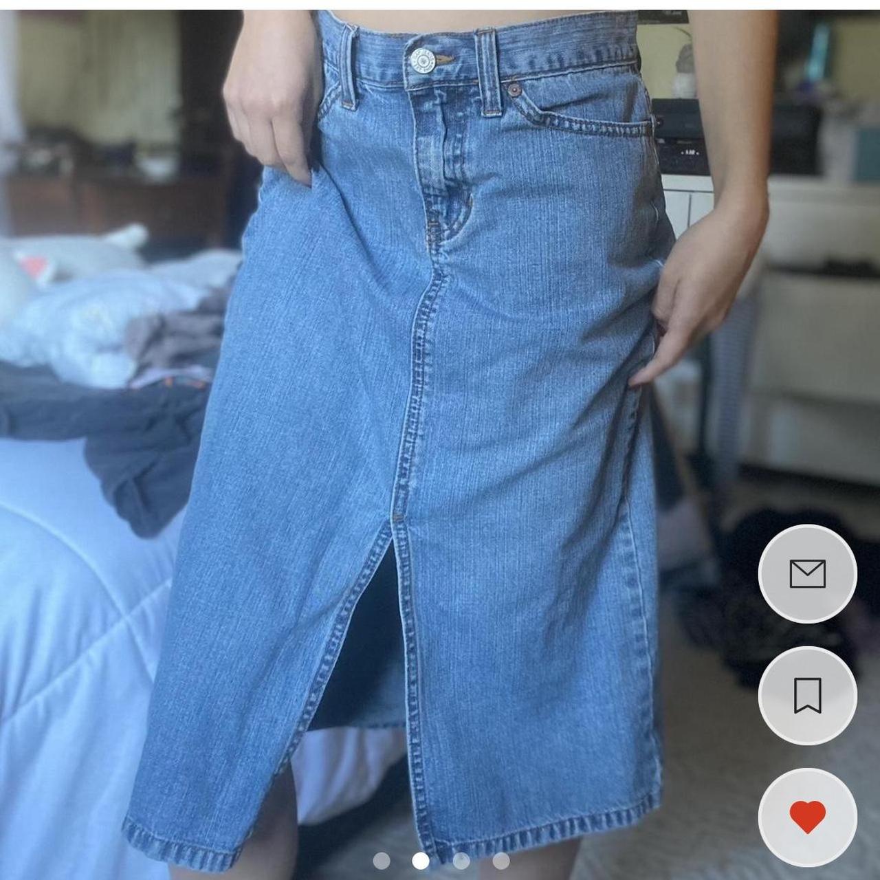 Gap Women's Blue Skirt Depop