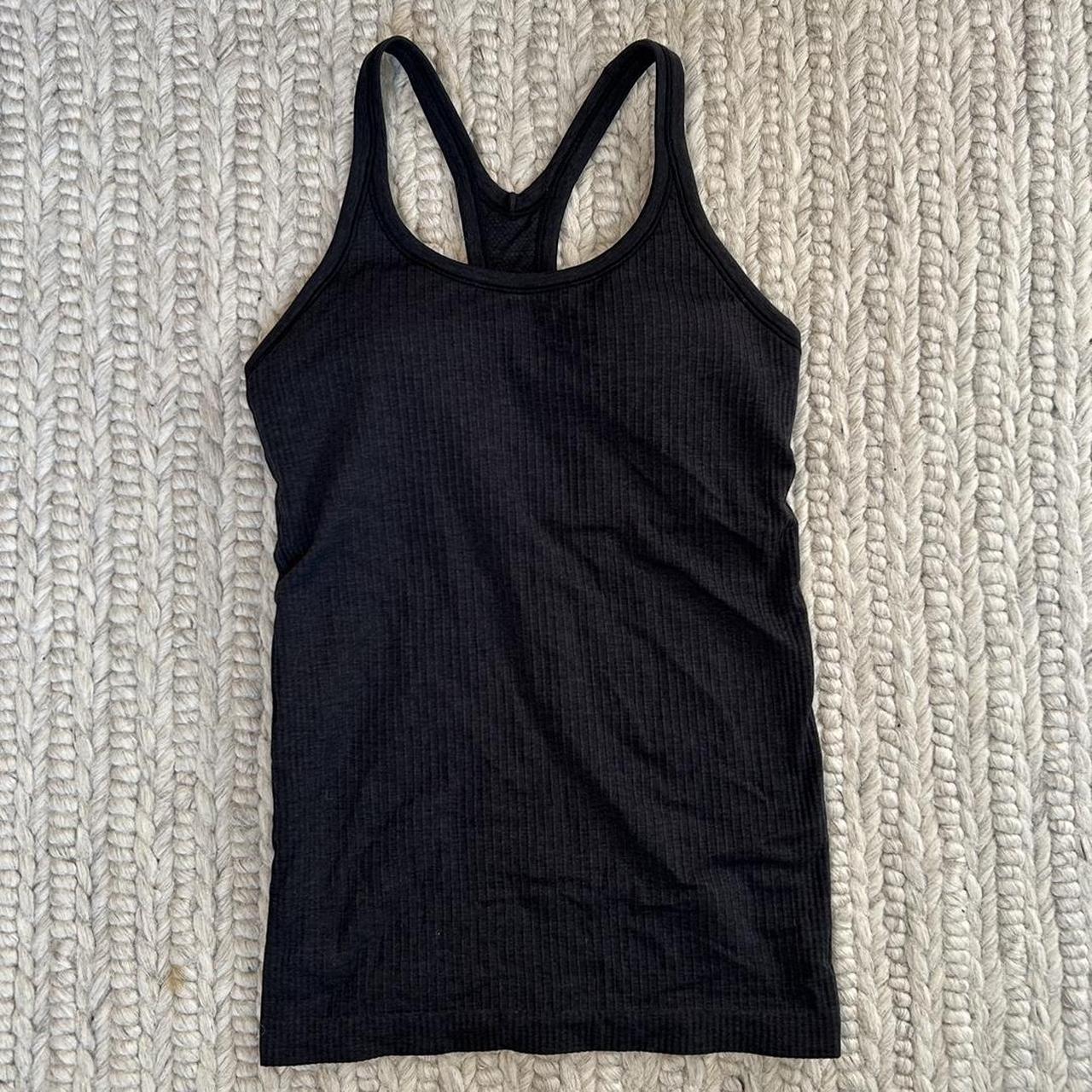 Lululemon Ebb to Street tank. Black, size 4. NWOT,... - Depop