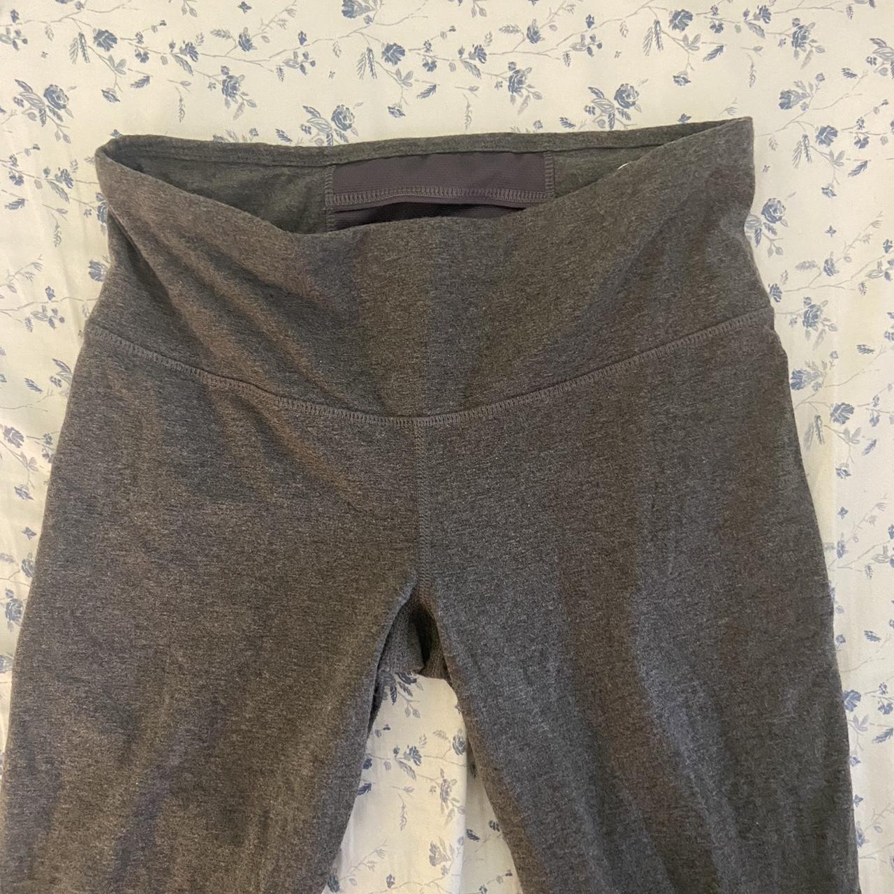 Dark gray capri leggings/yoga pants Super - Depop