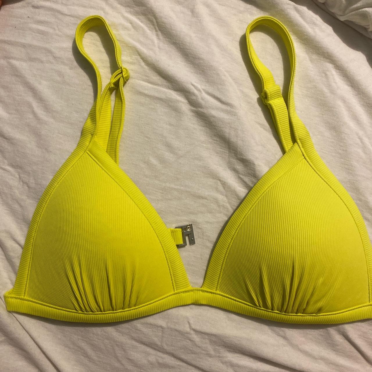 Women's Yellow Bikini-and-tankini-tops | Depop