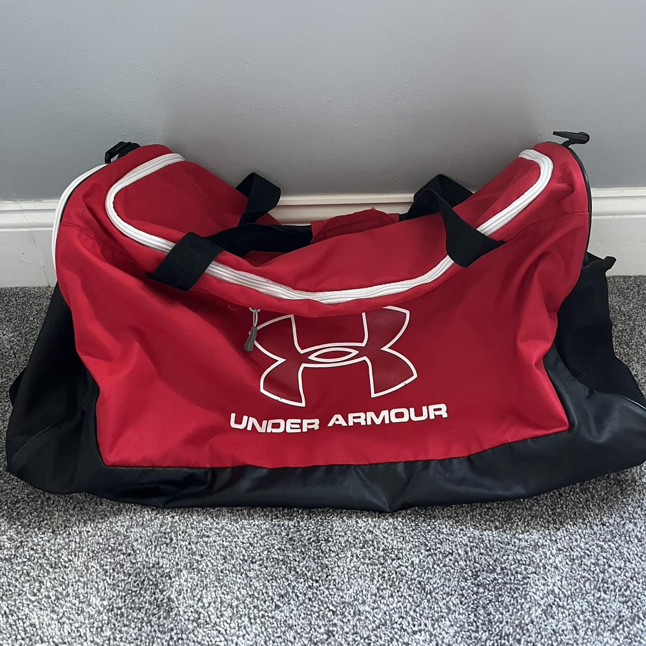 Under Armor Duffle Bag Red Wear as... Depop