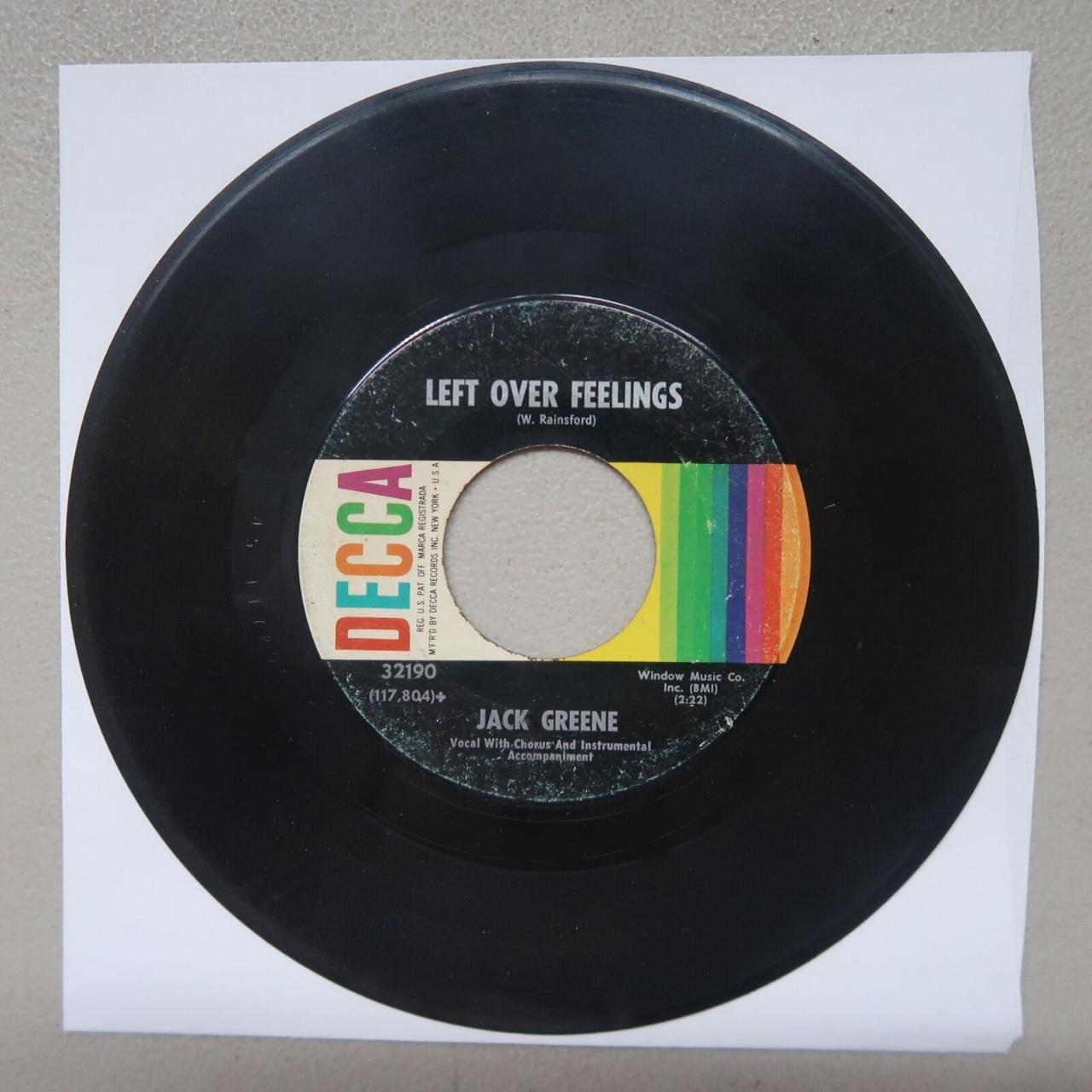 JACK GREENE WHAT LOCKS THE DOOR/LEFT OVER FEELINGS... Depop