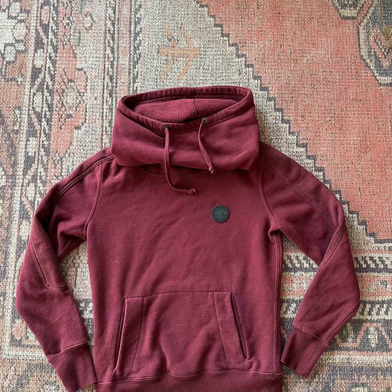 Burgundy converse hoodie online