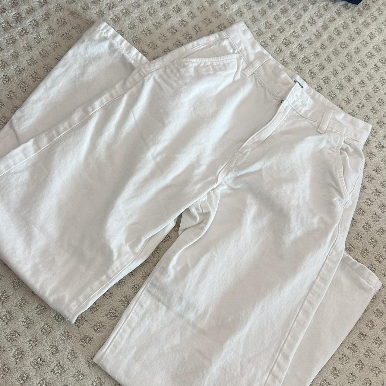Cotton On Women's White and Brown Trousers Depop