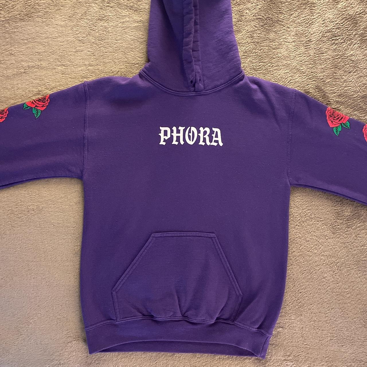 Phora red shop rose hoodie