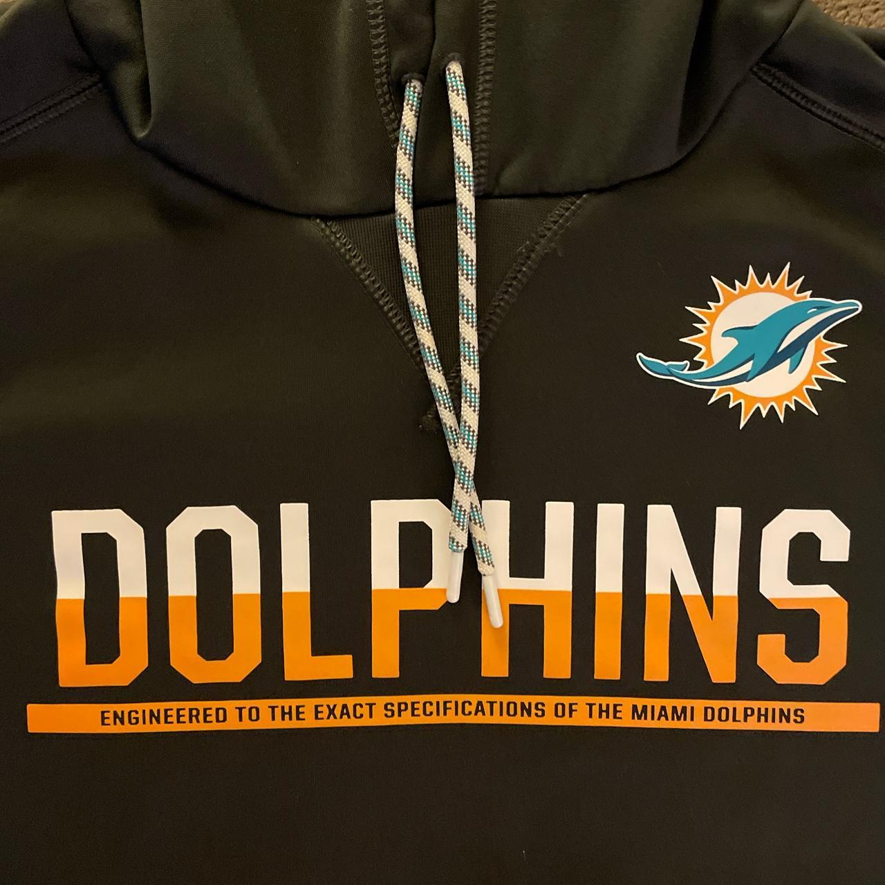 NewEra Miami Dolphins 1/4 Zip Hoodie Mens Medium - Depop