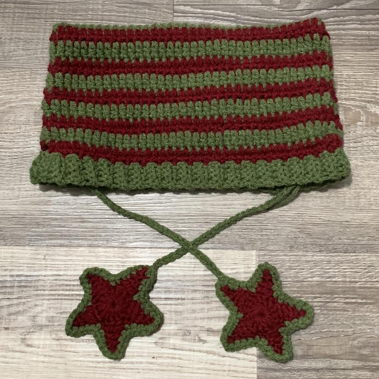 Women's Green and Burgundy Hat (3)