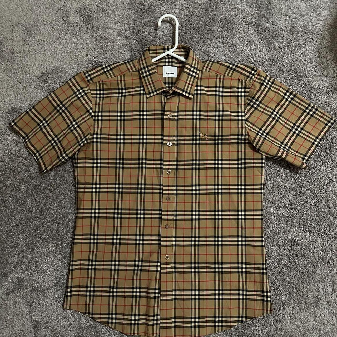 Burberry plaid shirt Worn once Bought from... Depop