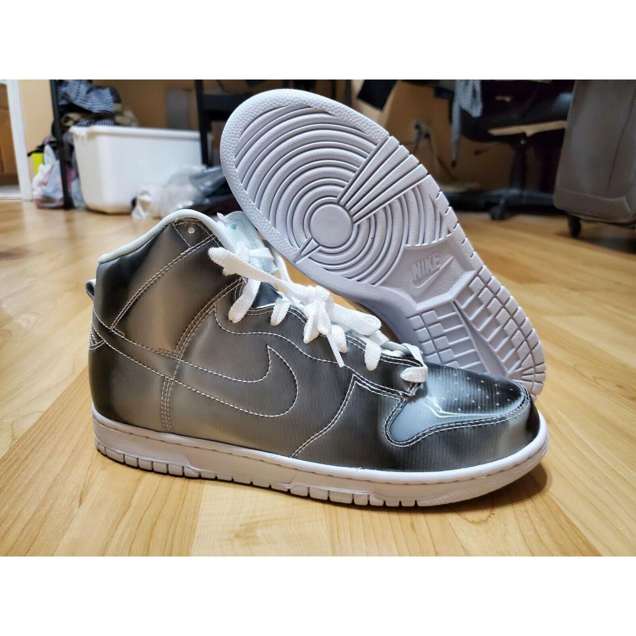 Size Nike Dunk High x Clot Silver Depop