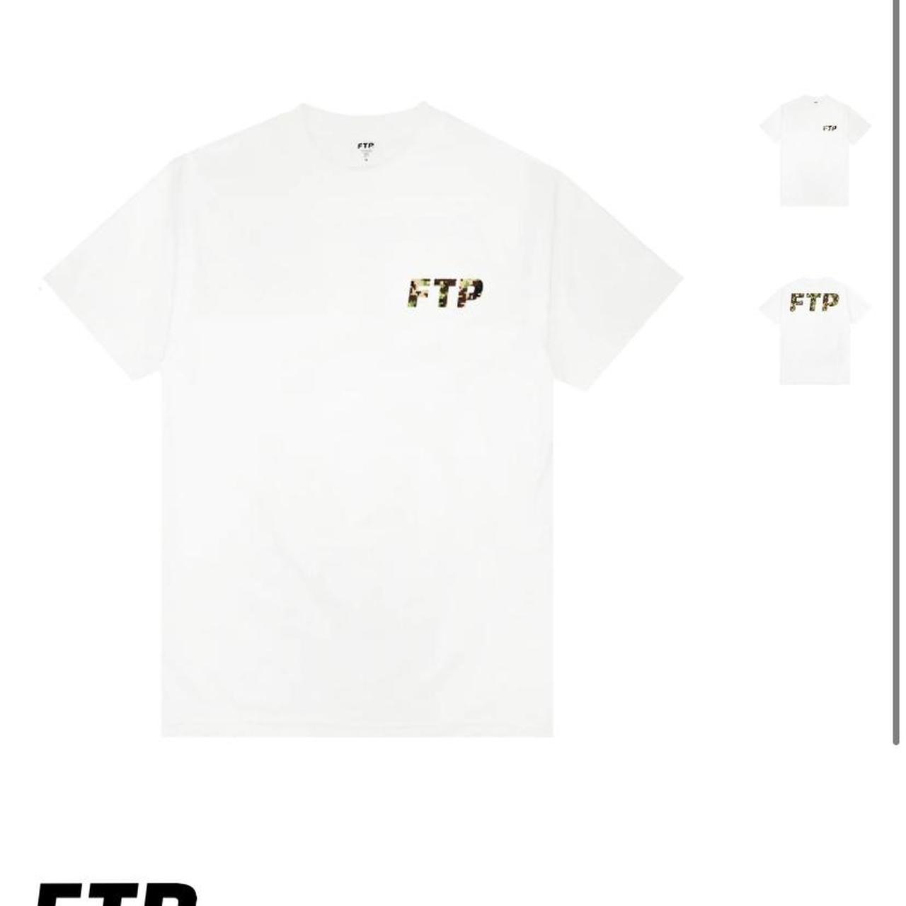 FTP Digital Camo Logo Tee Size Large White Brand - Depop