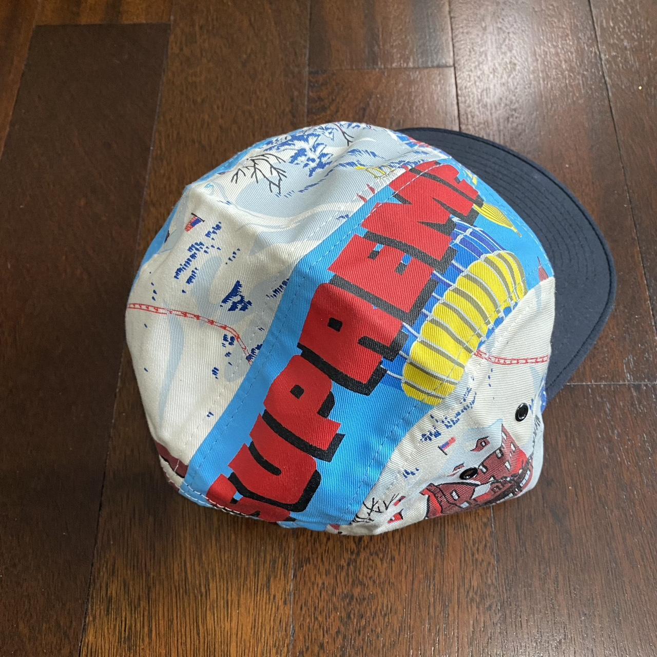 Supreme Ballon Lodge Camp Cap Black Brim &... - Depop