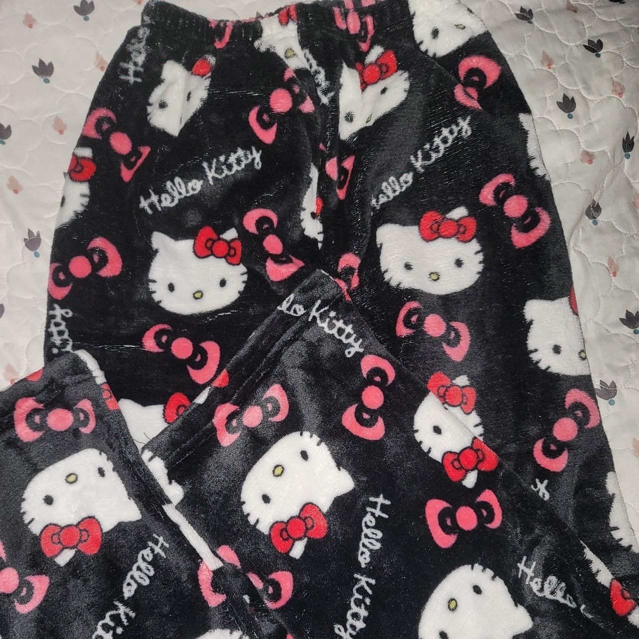 Black Hello kitty pjs Small but can probably fit a... - Depop
