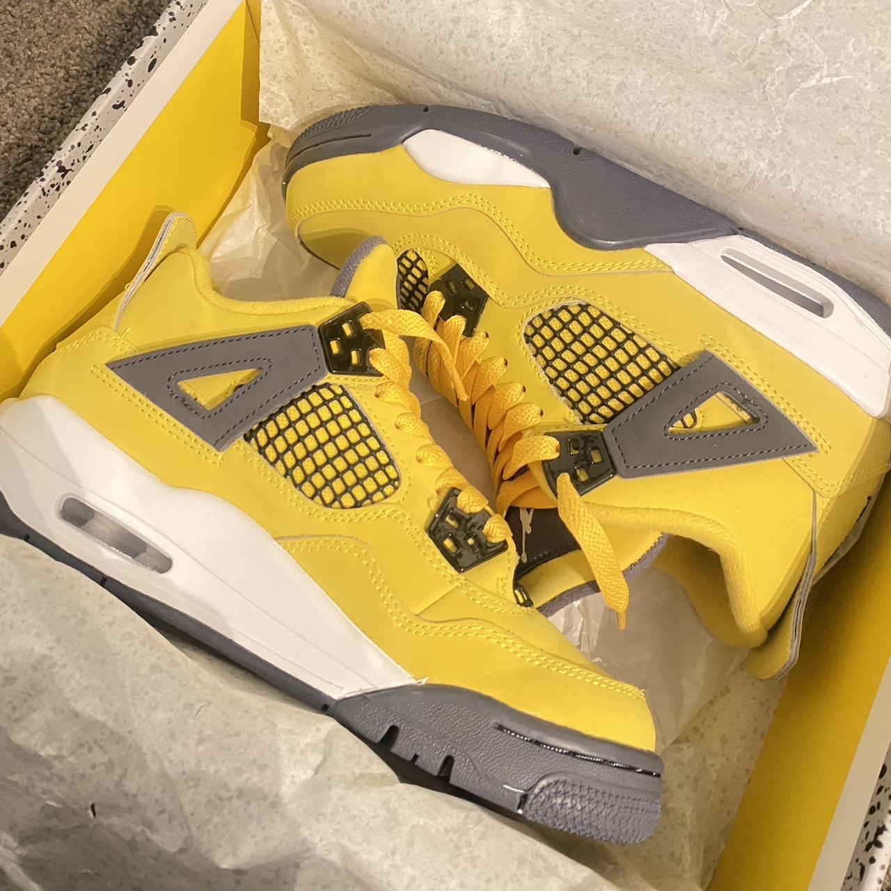 Lighting Jordan 4s Size 4 GS, UK 3.5, 23cm, EU... - Depop
