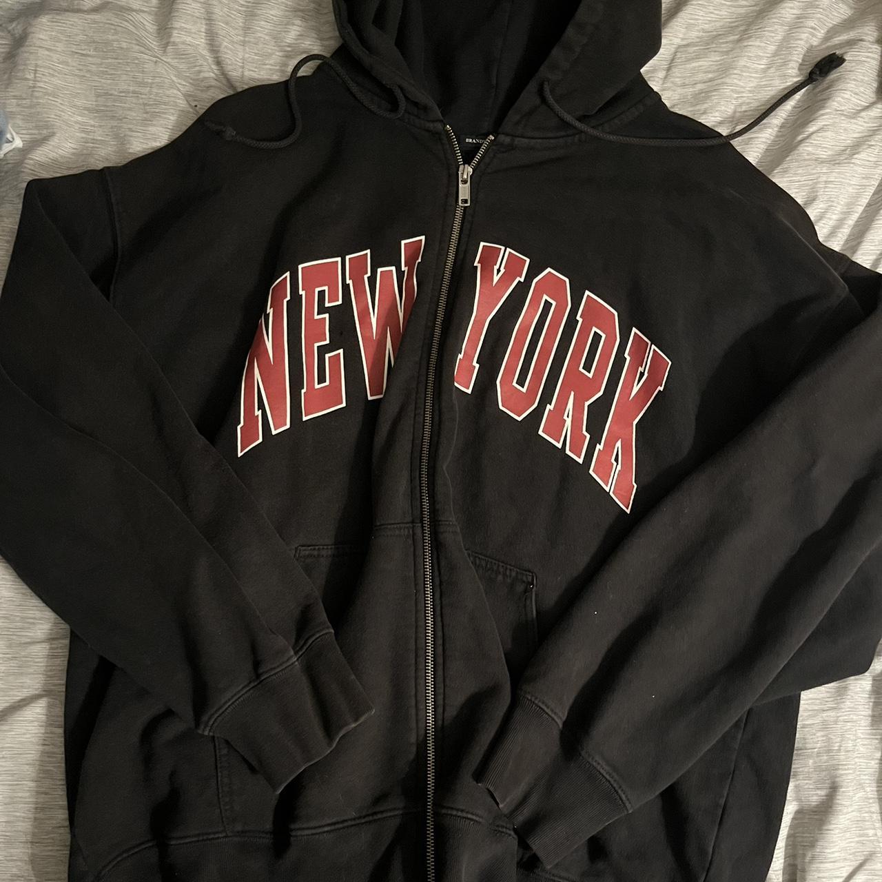brandy melville new york zip up hoodie — i don’t... Depop