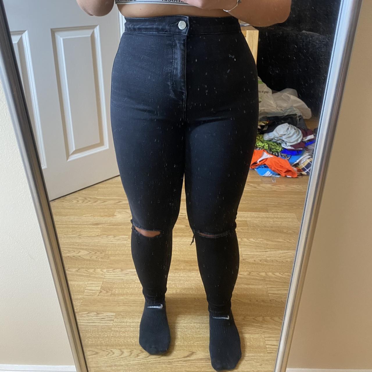 Petite Joni Black Ripped Joni Jeans Topshop Cheap Topshop Black - Main Image