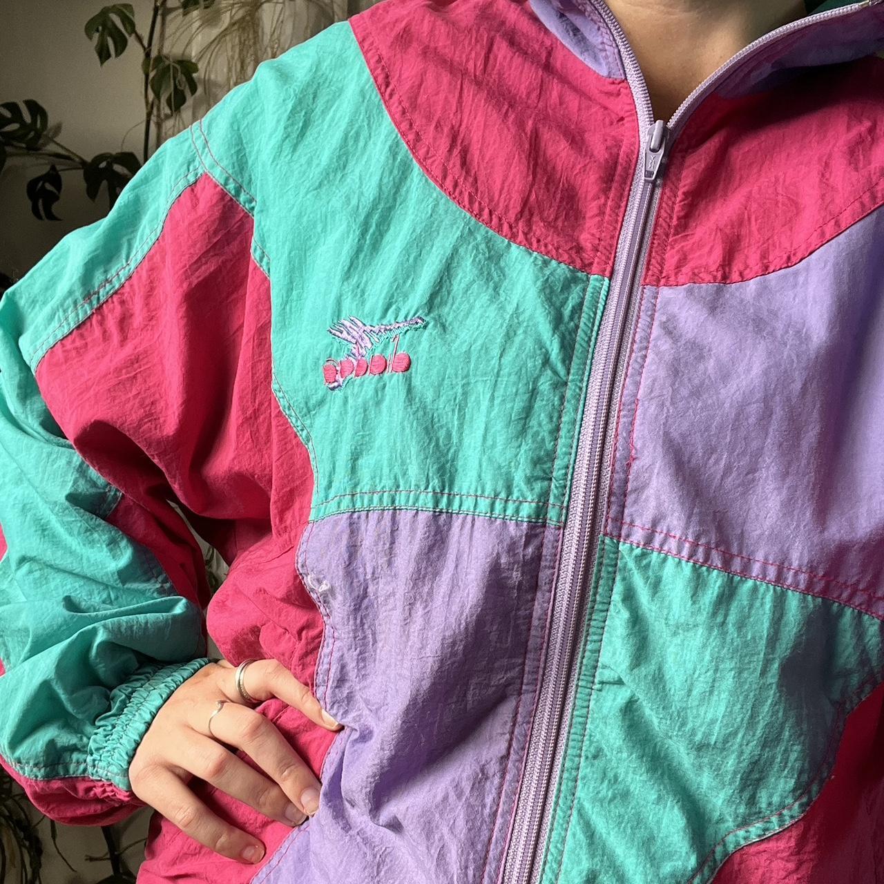 Vintage spray bright jacket diadora brand. This is. Depop