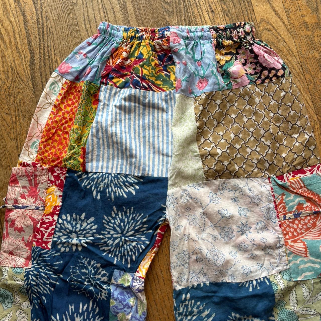 Women's Patched Pants - Multi/Blue - S – Funky pa… - image 4