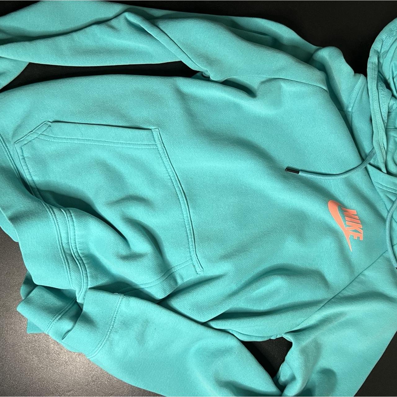 pink and turquoise nike hoodie