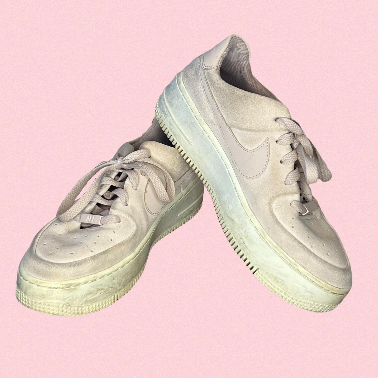 Pink platform store air force ones