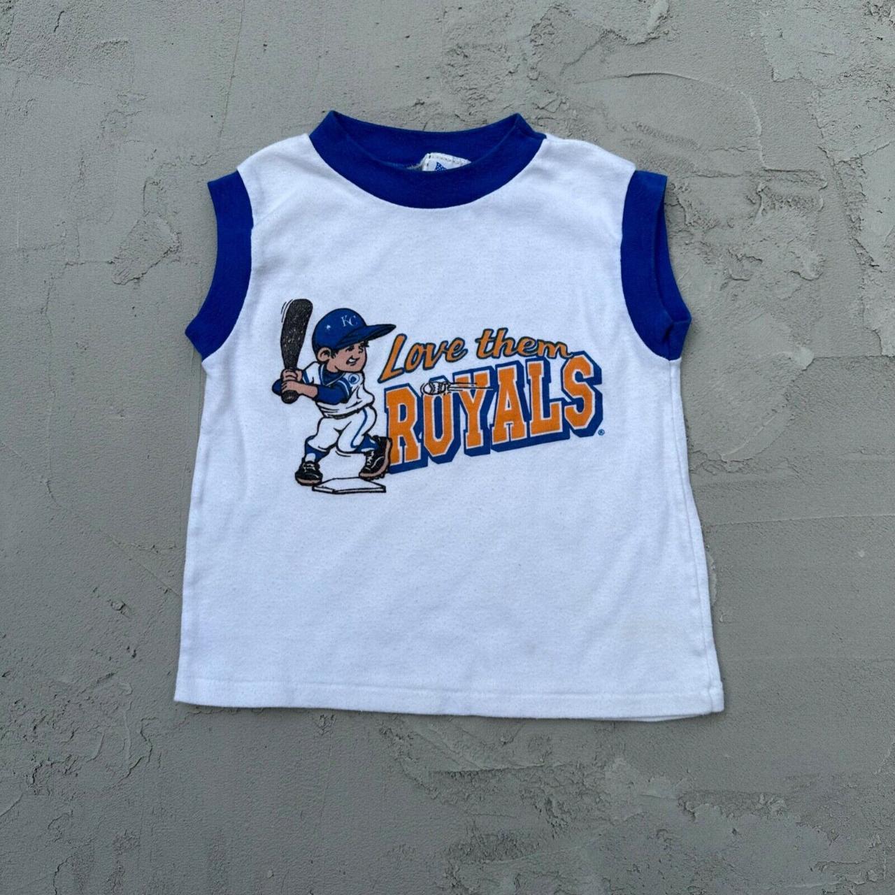 Youth Heather Gray Kansas City Royals Sleeveless T-Shirt Size: Medium