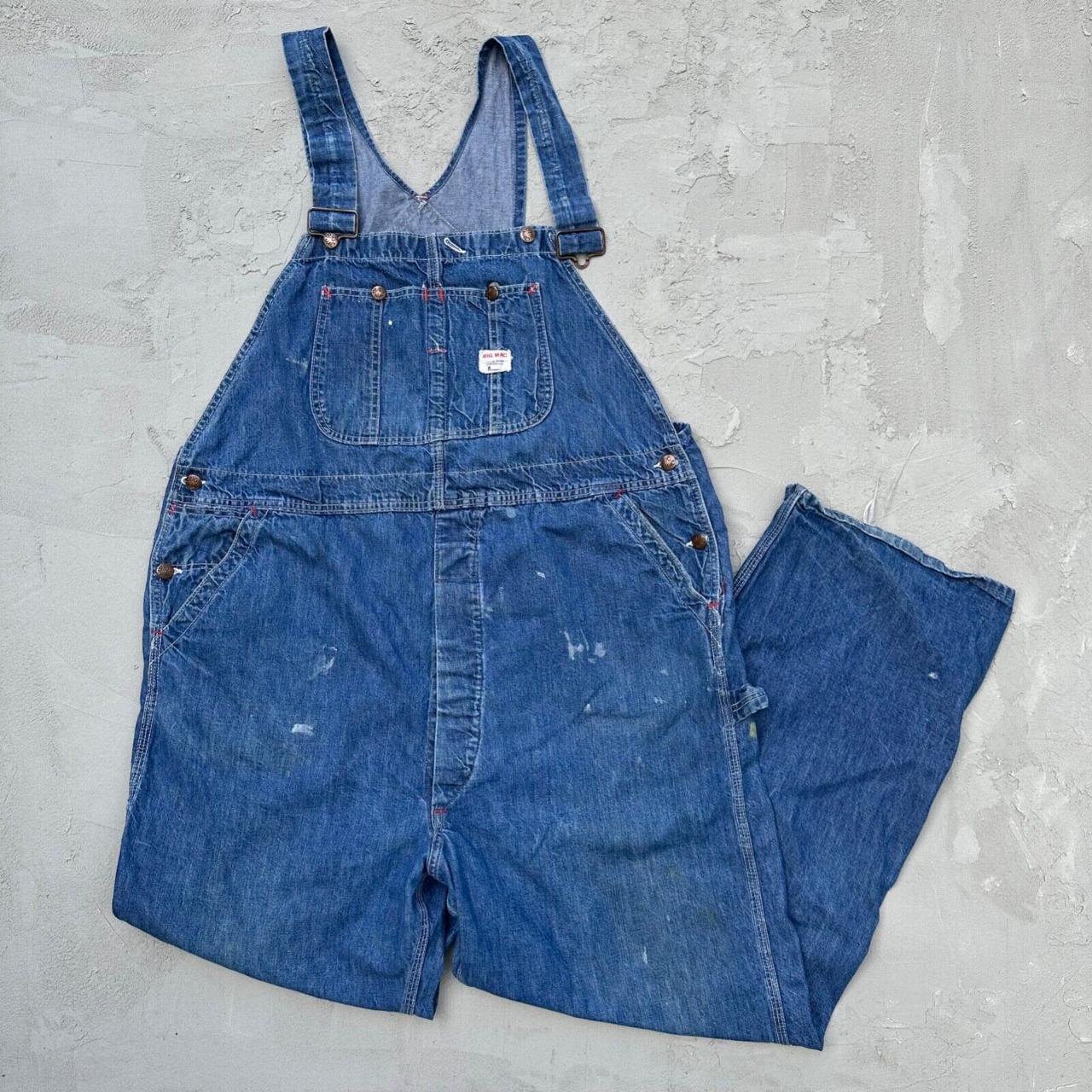 Men's Blue Dungarees-overalls | Depop