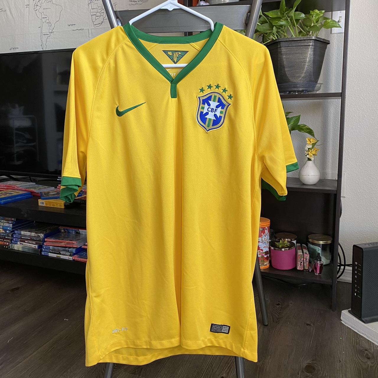 Yellow Brazil Home Nike Soccer Jersey Size:... - Depop