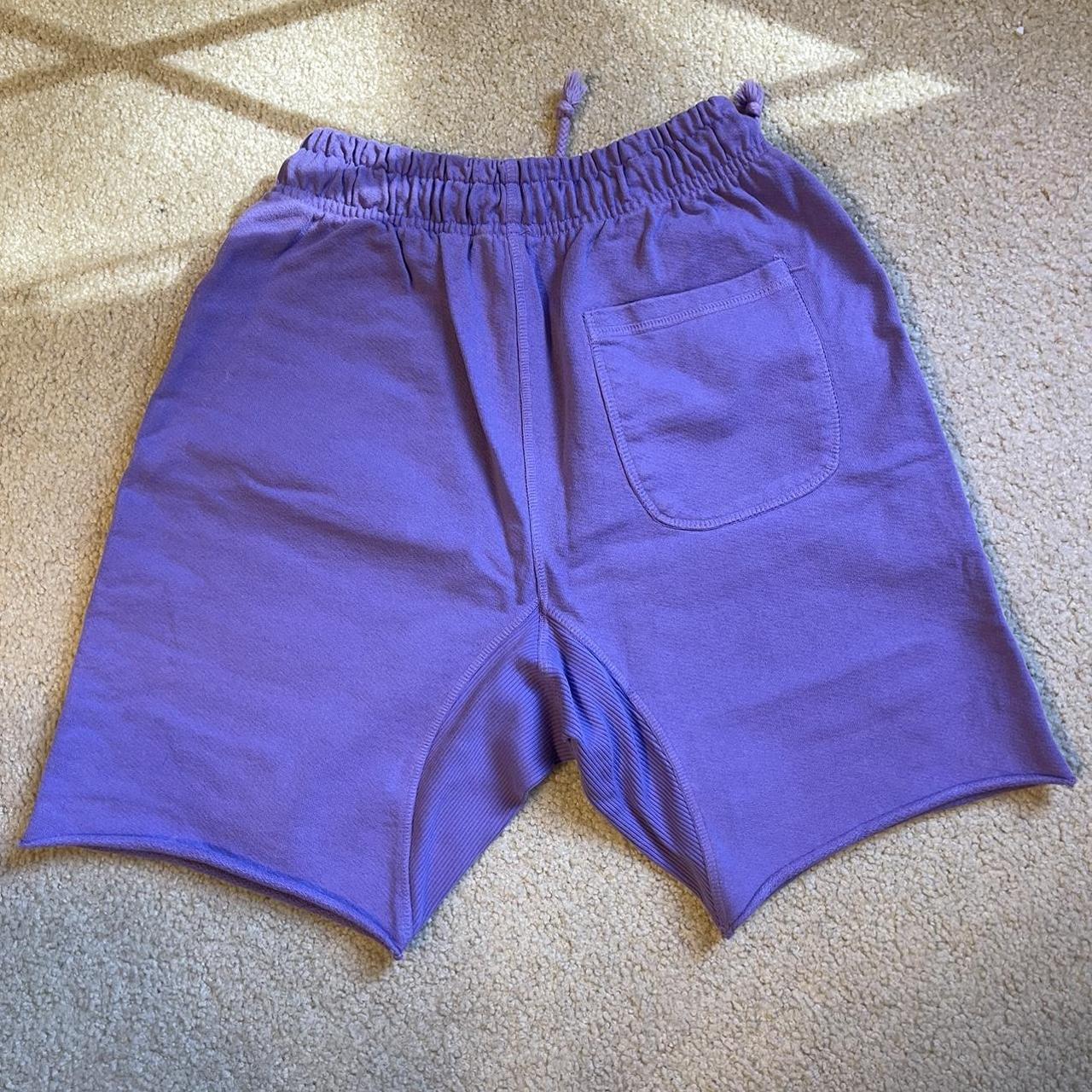 Boys Lie angel / cherub embroidered Purple Shorts |... - Depop