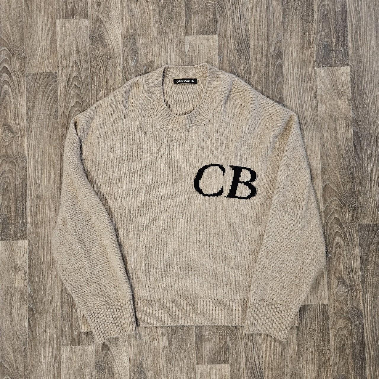 Cole Buxton CB logo knit sweater. Merino wool,... - Depop