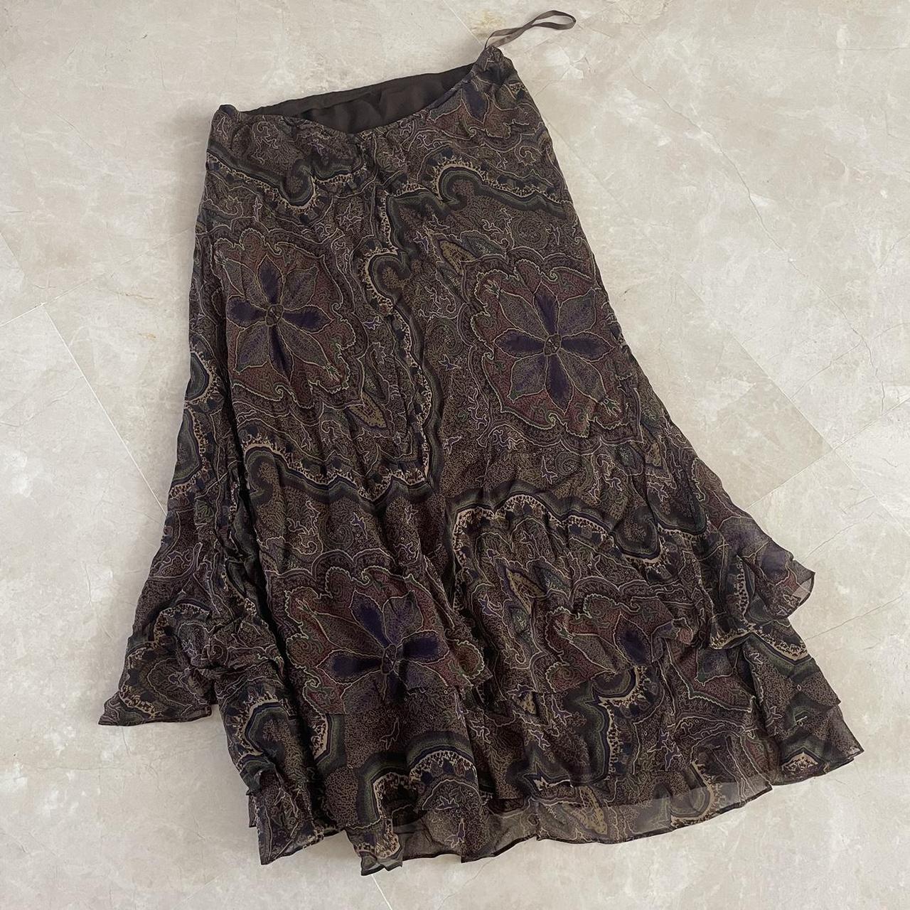 Vintage Ralph Lauren Long Paisley Grunge Skirt ⁃... - Depop