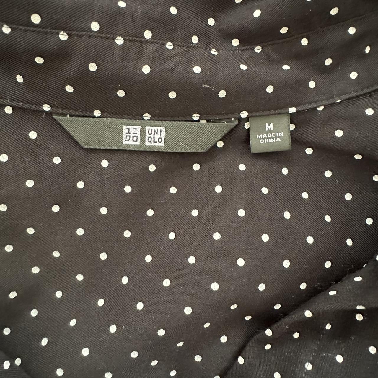 uniqlo polka dot blouse