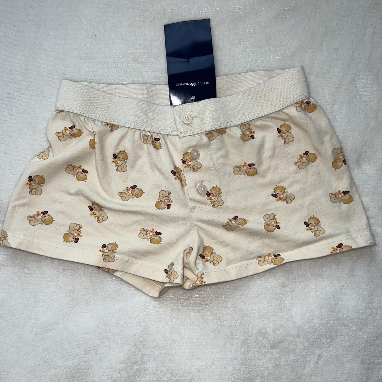 Brandy Melville boxer shorts with waistband rare... - Depop