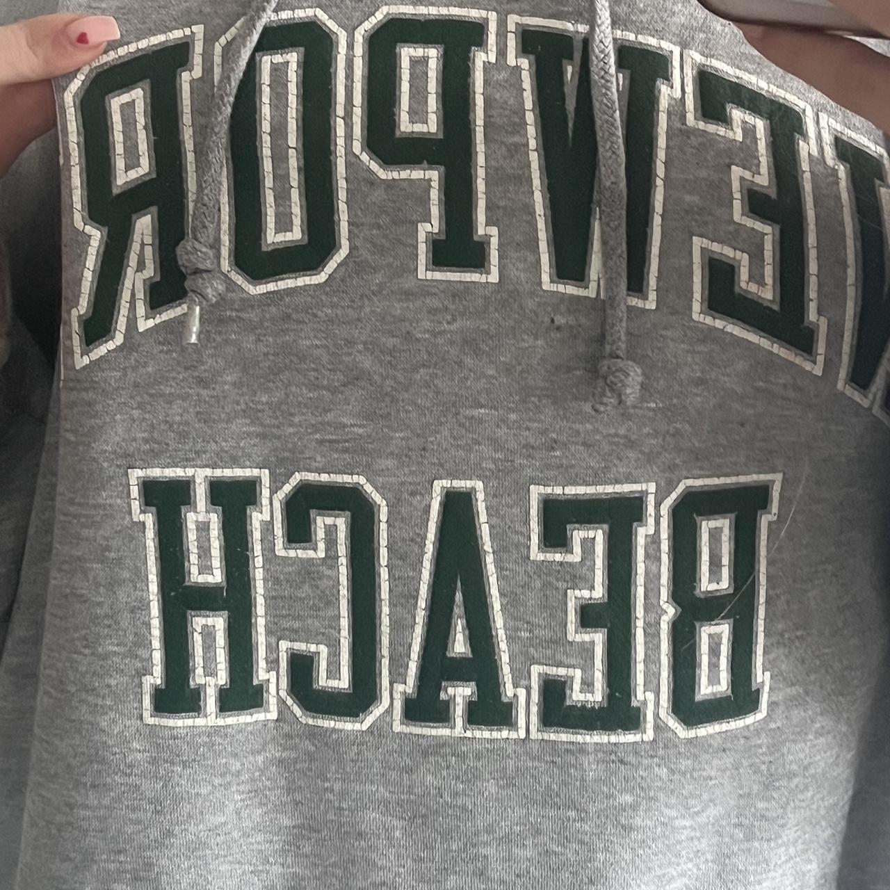 Brandy Melville Newport beach hoodie. Gray and | Depop