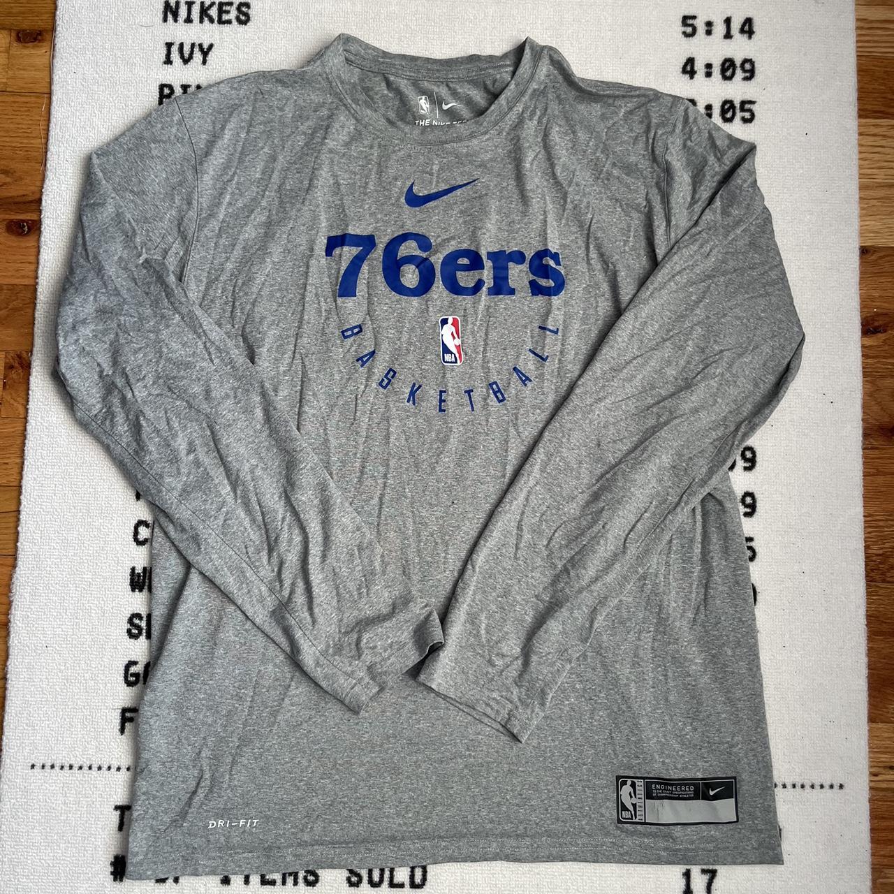 Philadelphia 76ers Courtside Men's Nike NBA Fleece Sweatshirt.