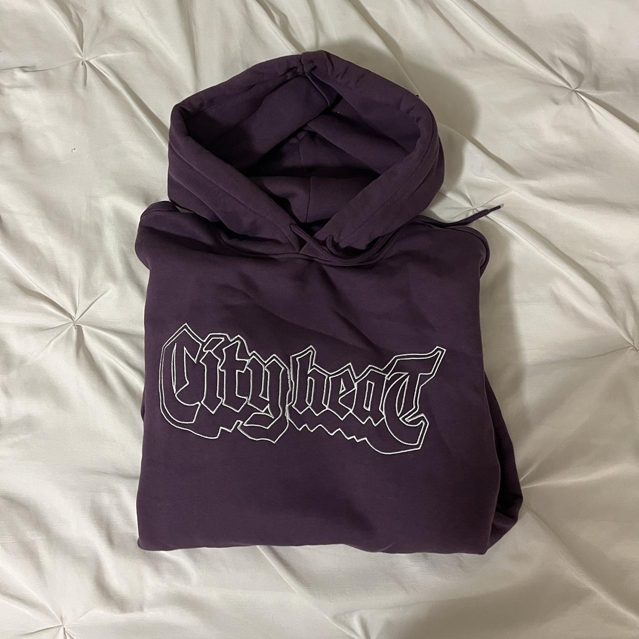 purple graphic hoodie, super comfy just not my style... Depop