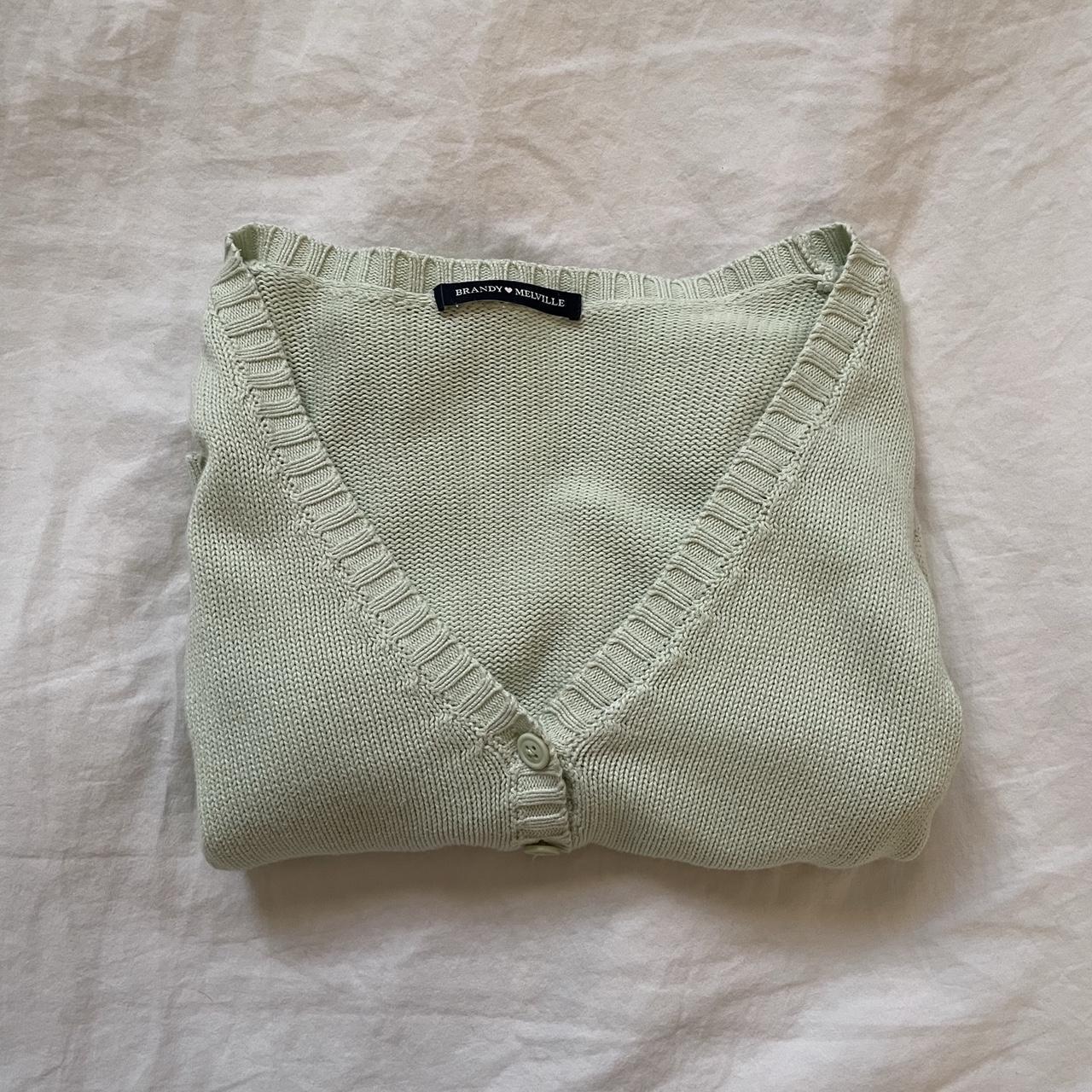 Brandy Melville Women's Green Jumper Depop