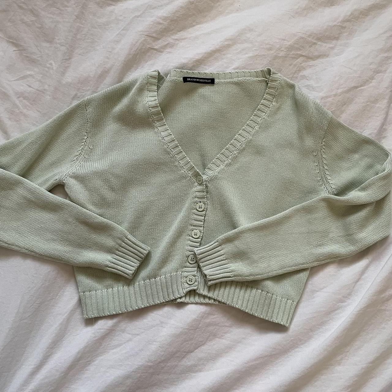 Brandy Melville Women's Green Jumper Depop