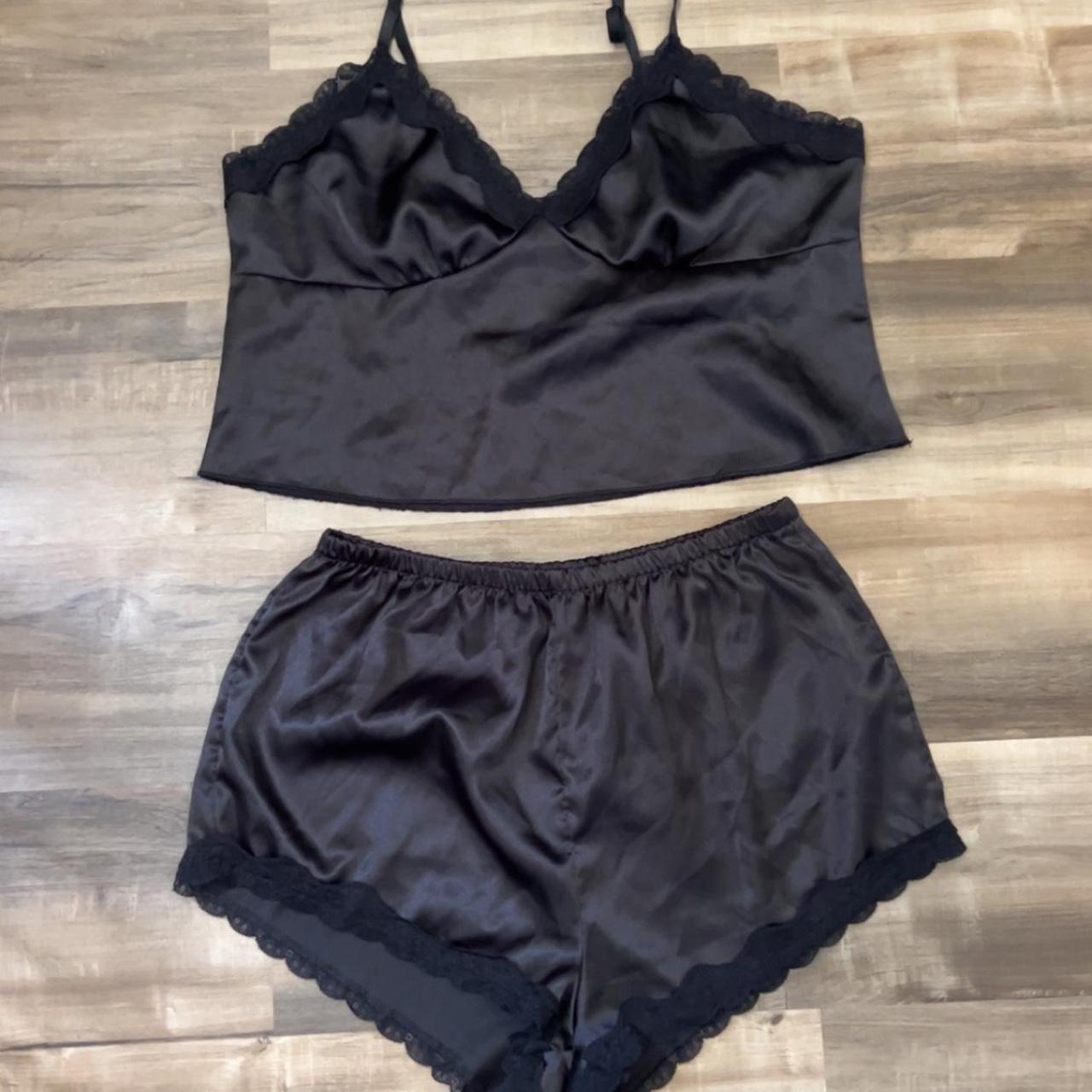 Cute satin pj set, I was so excited for this but it... - Depop