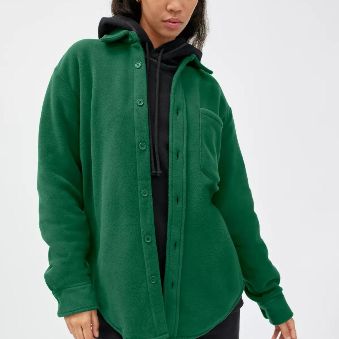 Aritzia tna green polar shirt jacket, super soft. | Depop