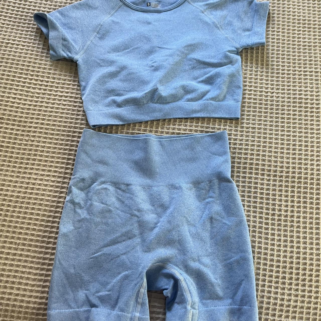 Light blue workout set Depop